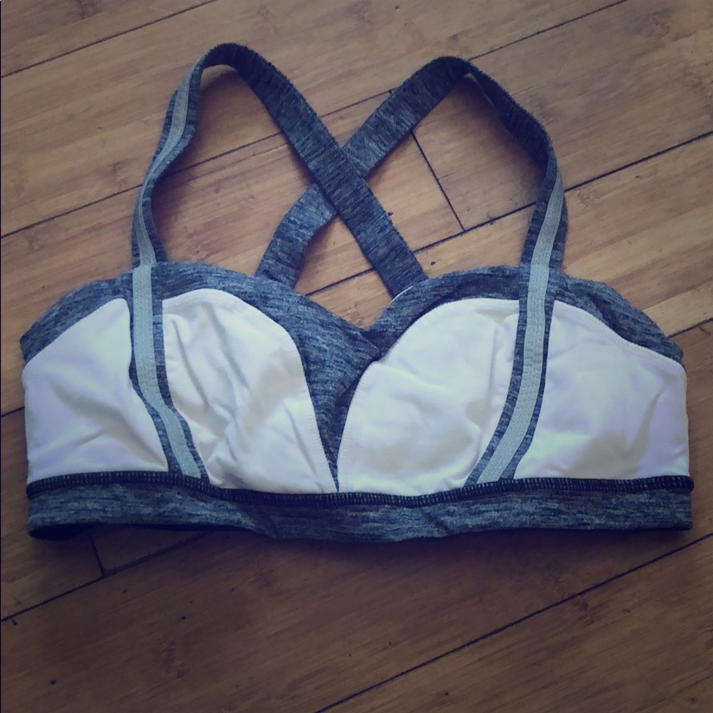 Lululemon pink and grey bra